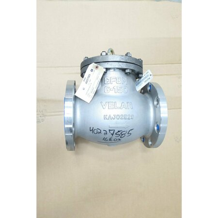 VELAN SWING 150 STAINLESS FLANGED 6IN CHECK VALVE F14-0114C-13SX-X399
